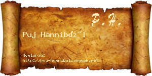 Puj Hannibál névjegykártya